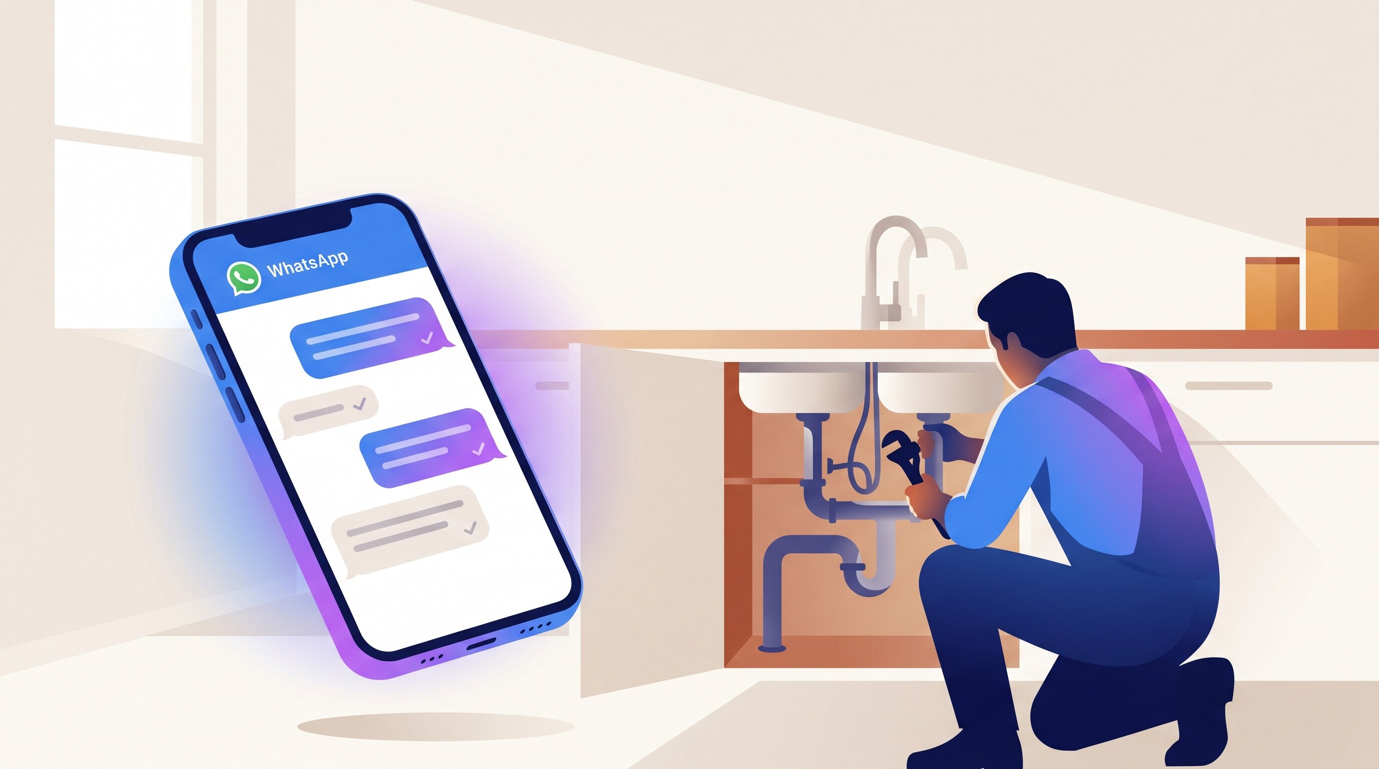 Plomero de oficio: el bot de WhatsApp que contesta cuando él está debajo de un lavabo (y no pierde trabajos)